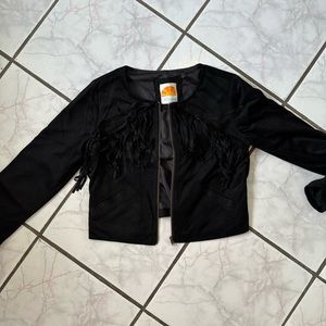 C&C California black suede cropped jacket